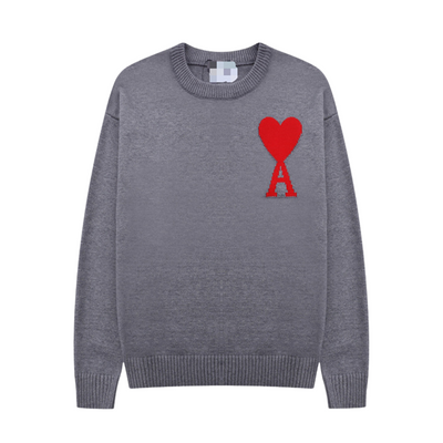 Liam Hjerte-Trøje til Mænd – Stilfuld Sweatshirt med Broderet Detalje Mørkegrå Bonusvis