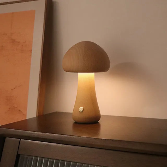 Mushglow Trådløs Svampelampe – Minimalistisk Design og Fleksibel Belysning Bonusvis