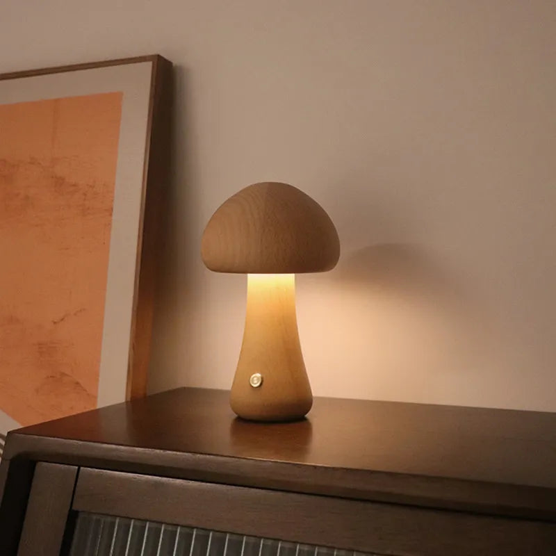 Mushglow Trådløs Svampelampe – Minimalistisk Design og Fleksibel Belysning Bonusvis