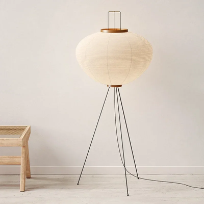 Japansk Lampe i Washi Papir – Zen Design med Taktile Kontroller og LED-Kompatibilitet Bonusvis