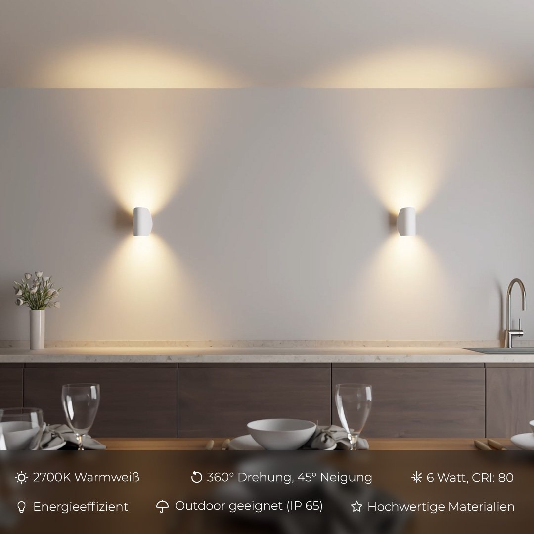 LumosWave LED Væglampe Udendørs – Moderne Design med Varme Belysning Bonusvis