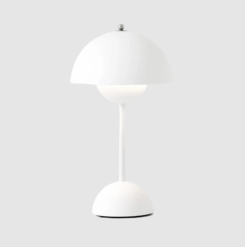TruffleGlow Mini Trådløs Bordlampe – Elegant Design med Lang Batterilevetid Hvid Pur Bonusvis