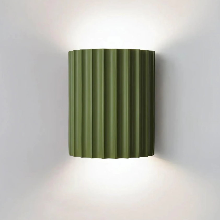 WallGlow Væglampe – Elegant Design i Høj Kvalitet Resin Moss Green Bonusvis
