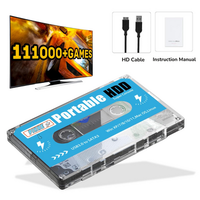Retro Spil Kassette – 110.000 Klassiske Spil og 70+ Emulatorer til Plug & Play Bonusvis
