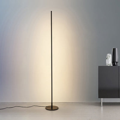 Moderne LED Gulvlampe med Dæmpbar Lys – Minimalistisk Design og Energibesparende Belysning sort Bonusvis