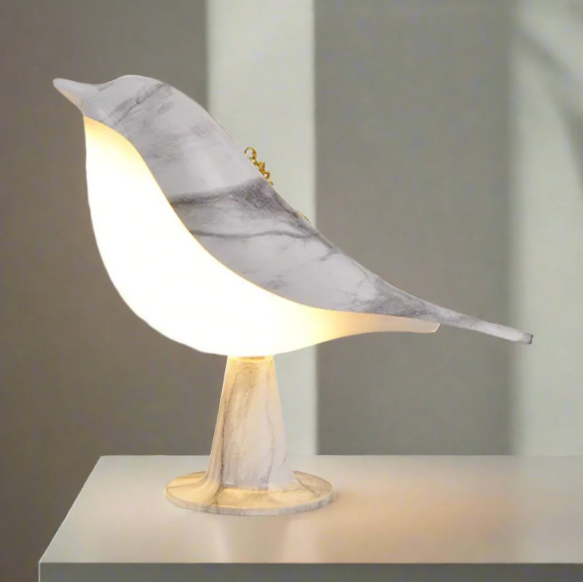 Oiseau Lampe Bord – Elegant Design med Kunstnerisk Også Marmor Bonusvis