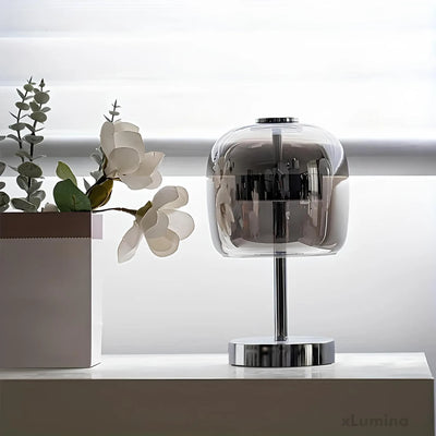 Nordisk Glas Bordlampe – Elegant og Minimalistisk Design med Varm Belysning Bonusvis
