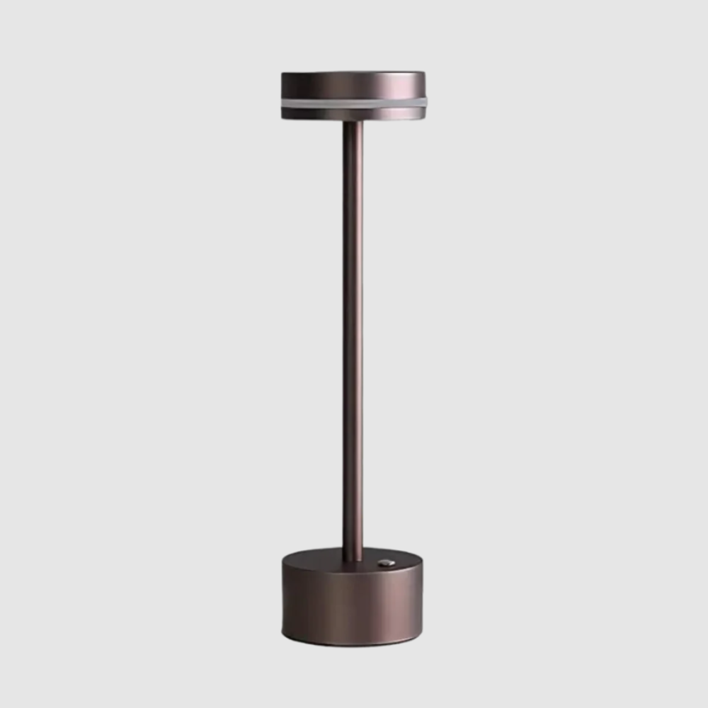 NomadGlow Trådløs Bordlampe – Minimalistisk Design med Touchkontrol Brun Bonusvis