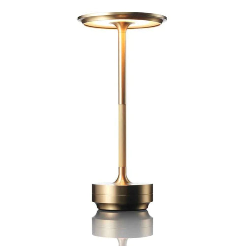 Lumora Trådløs Bordlampe – Elegant, Genopladelig LED-Lampe med USB-opladning og Moderne Design Guld Bonusvis