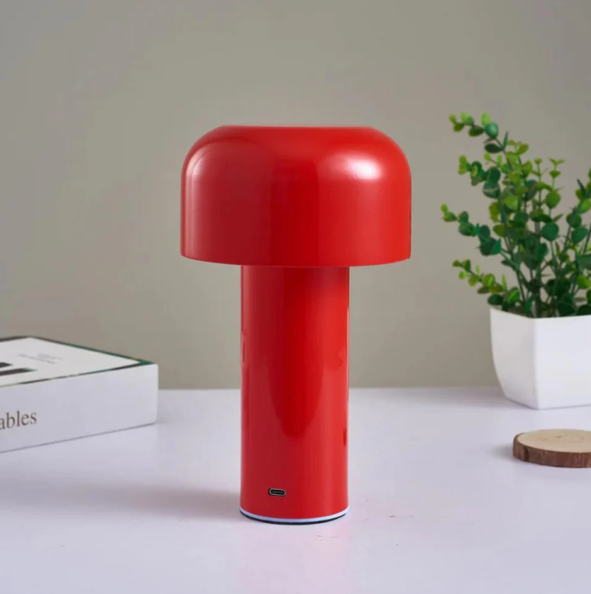 Svampelampe Bordlampe – Justerbart Lys og Elegant Design Bonusvis