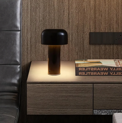 Svampelampe Bordlampe – Justerbart Lys og Elegant Design Bonusvis