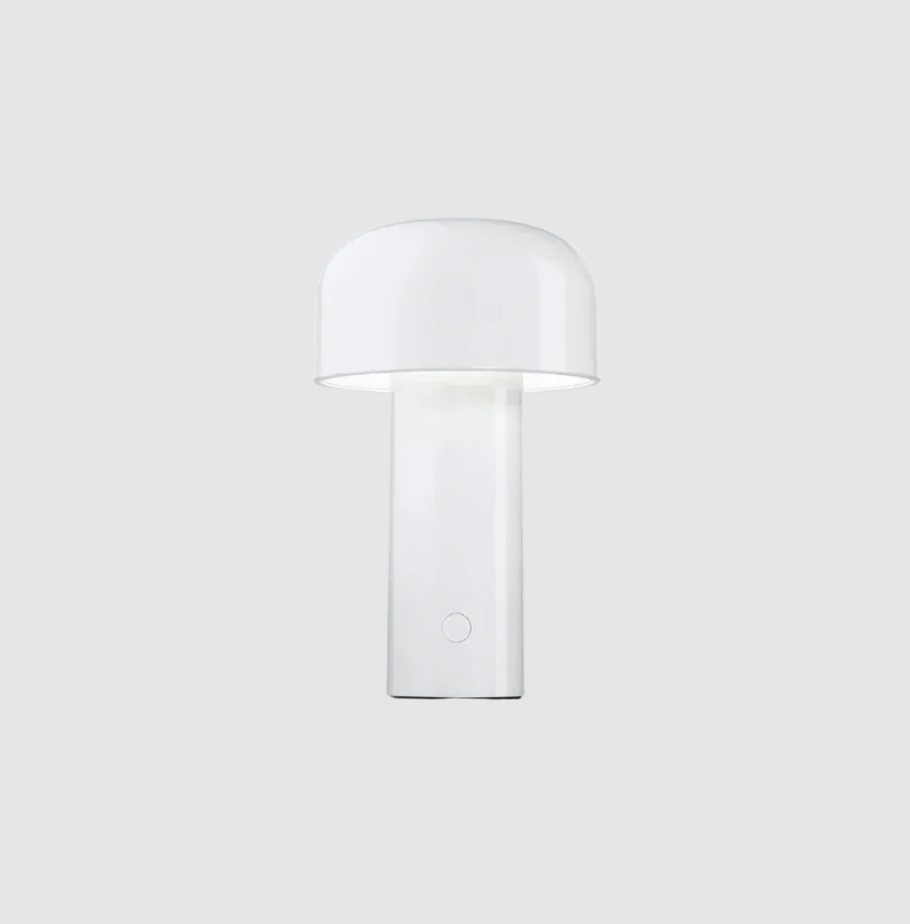 Svampelampe Bordlampe – Justerbart Lys og Elegant Design Snehvide Bonusvis