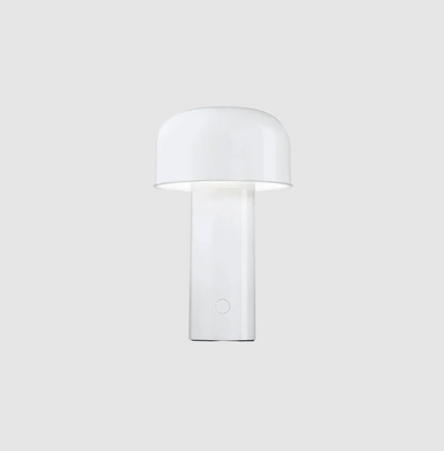 Svampelampe Bordlampe – Justerbart Lys og Elegant Design Snehvide Bonusvis