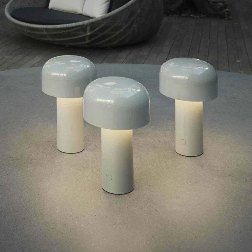 Svampelampe Bordlampe – Justerbart Lys og Elegant Design Bonusvis