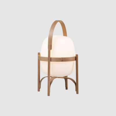 Elegant Bordlampe i Træ og Glas – Tidløst Design med Moderne Funktionalitet Bonusvis