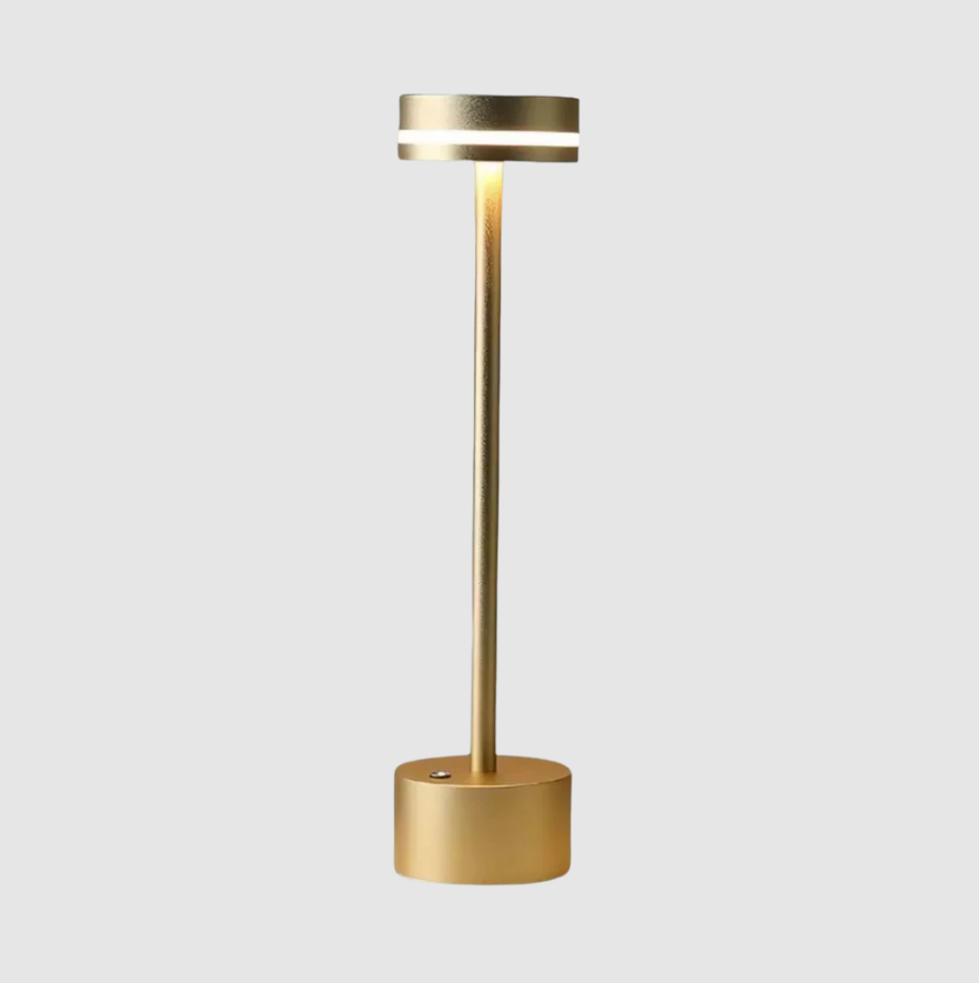 NomadGlow Trådløs Bordlampe – Minimalistisk Design med Touchkontrol Guld Bonusvis