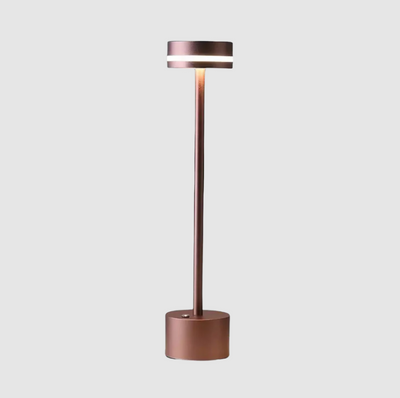 NomadGlow Trådløs Bordlampe – Minimalistisk Design med Touchkontrol Rosé guld Bonusvis