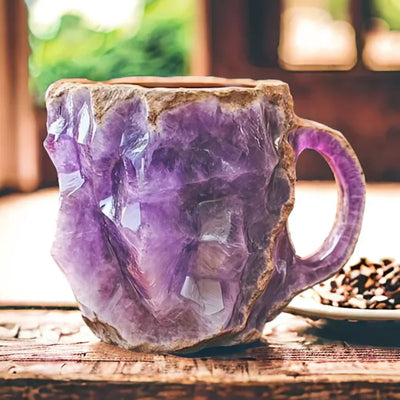 MugGem Håndlavet Stenkrus – Elegant og Unikt Design til Hverdagsbrug Violet Bonusvis