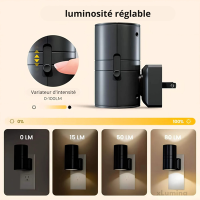 LumaGlow – Justerbar LED Natlampe med Dæmpbar Lys Bonusvis