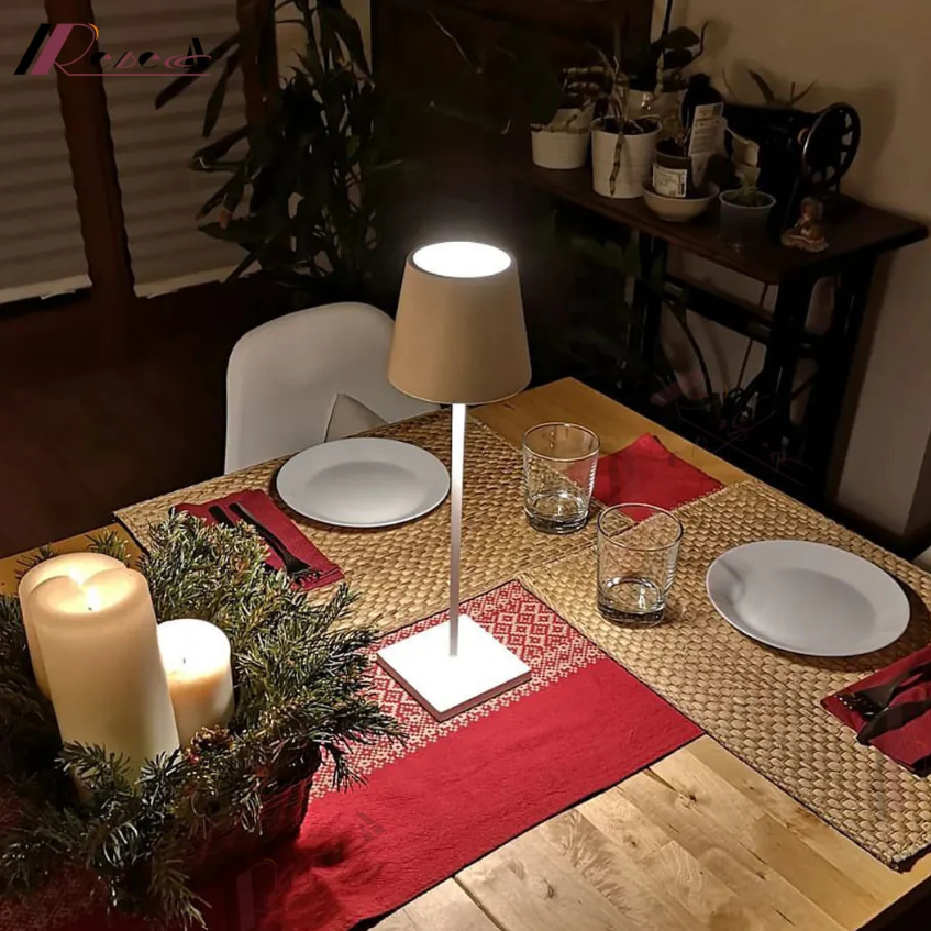 LumiPort Trådløs Bordlampe – Elegant Genopladelig Lampe med Justerbar Lysstyrke og Lang Batterilevetid Hvid Bonusvis