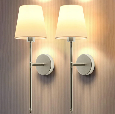 LumiTissu Trådløs Væglampe – Vintage Design med Justerbar Lysstyrke og RGB Farver Beige Sølv Bonusvis