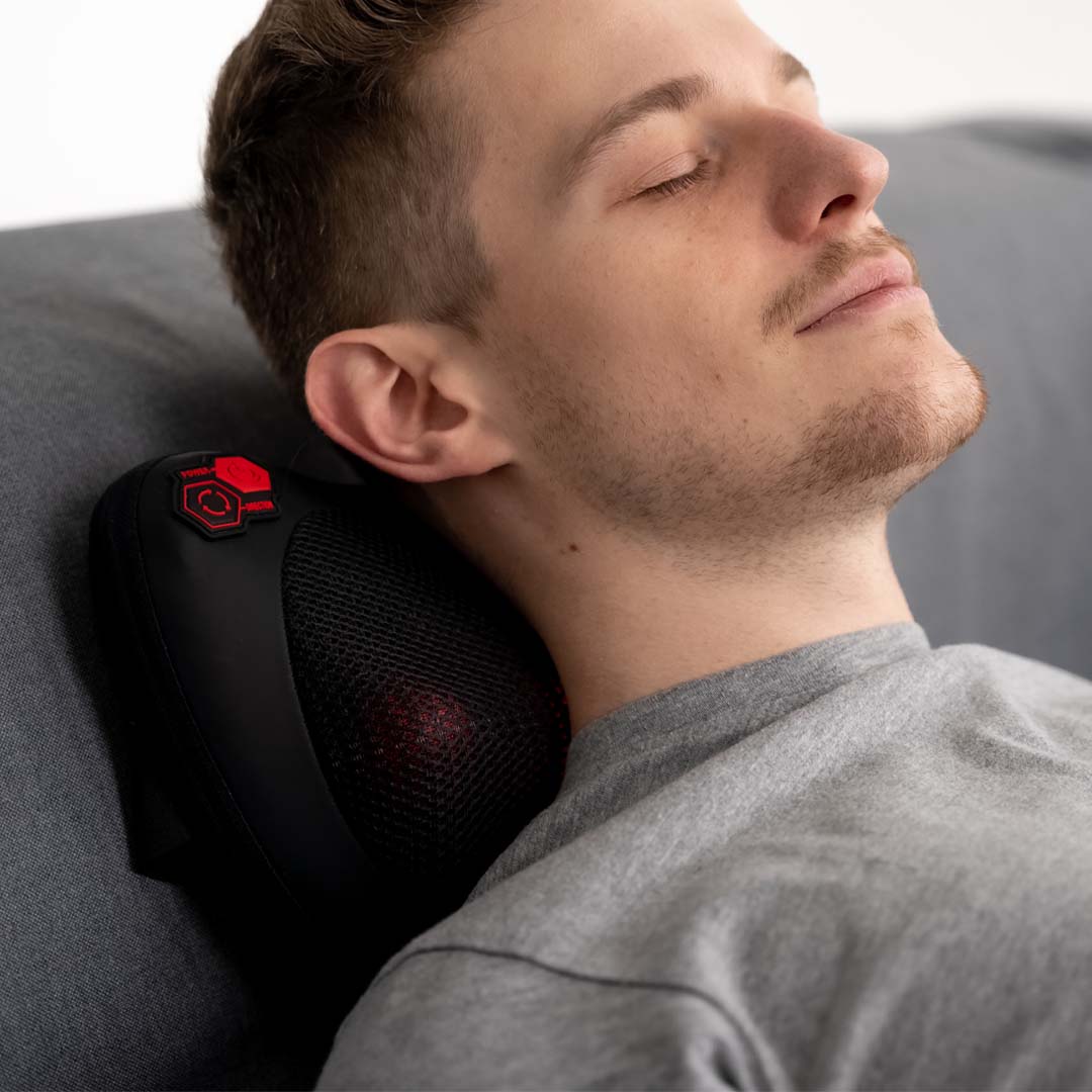 Genopladelig Shiatsu Massagepude med Varme – Bærbar Nakkemassager med 4 Hoveder og Infrarød Funktion Bonusvis