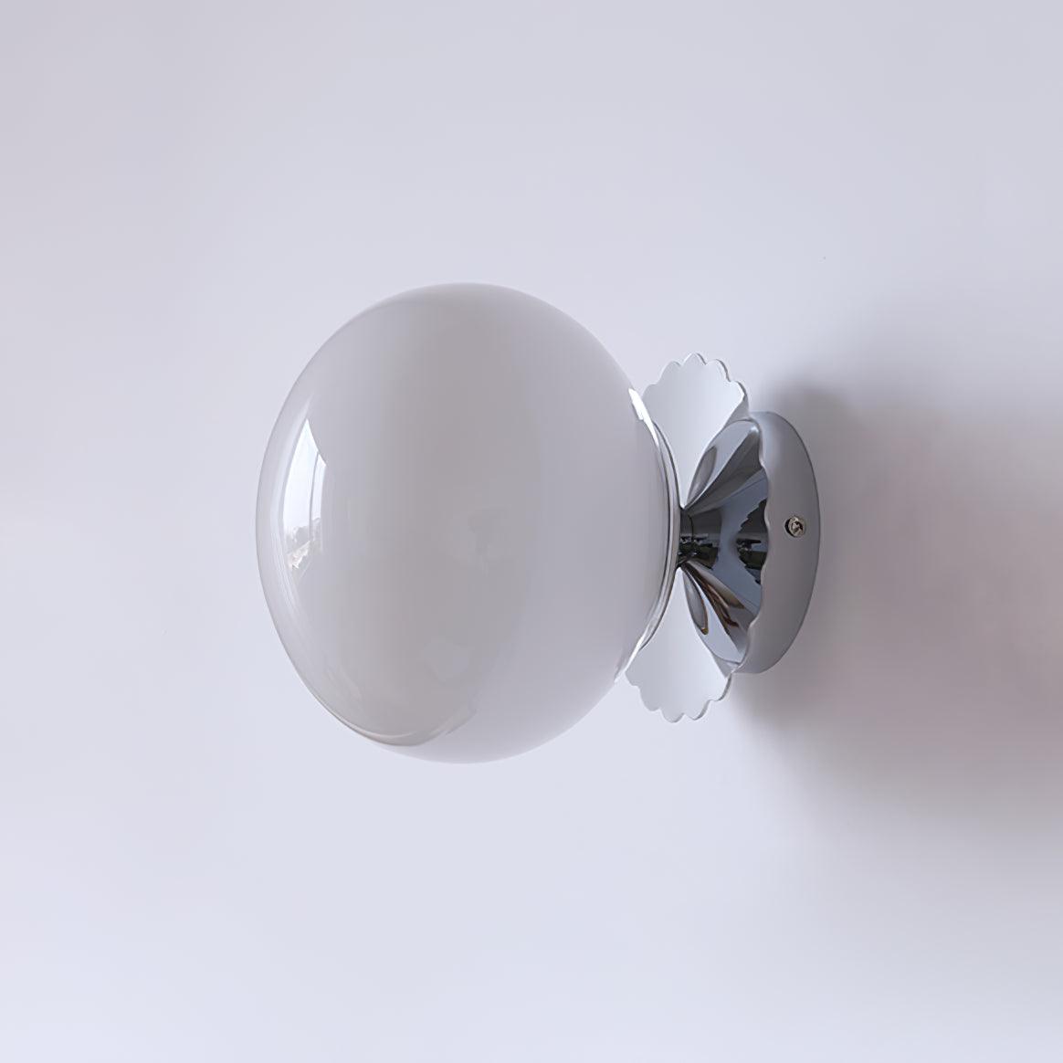 Moderne Væglampe i Metal og Glas – Elegant Design til Stue, Soveværelse og Gang Chrom+Hvid Bonusvis