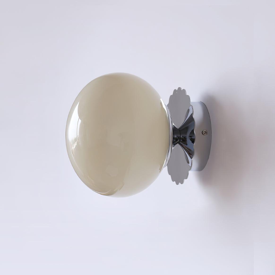 Moderne Væglampe i Metal og Glas – Elegant Design til Stue, Soveværelse og Gang Chrom+Beige Bonusvis