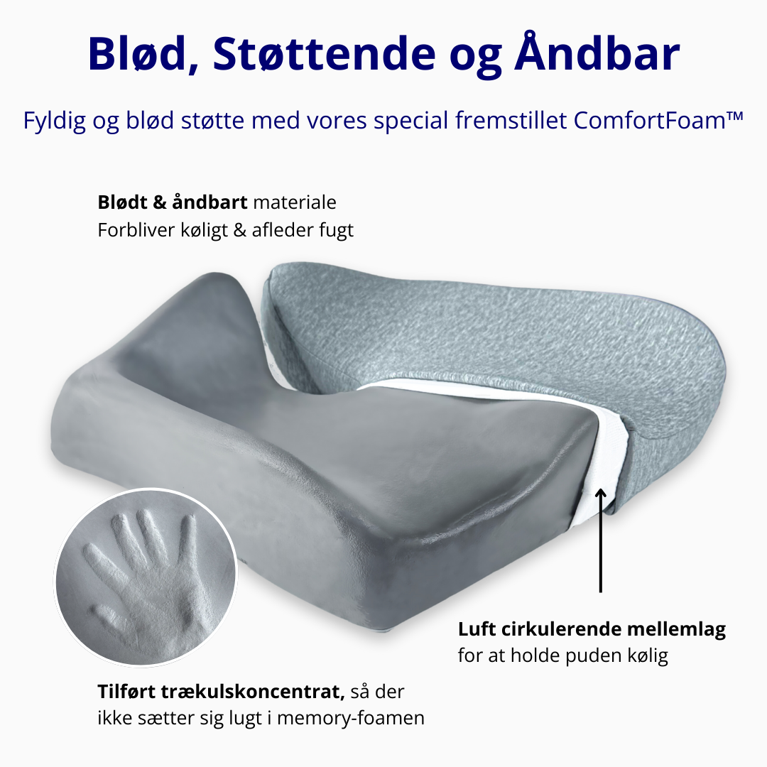 OrthoSeat Siddepude med Memory Skum – Ergonomisk Aflastning til Haleben, Hofter og Ryg Bonusvis