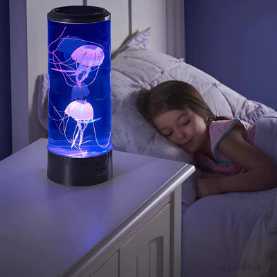 MedusaGlow Lavalampe LED med Flydende Kegler – Multifarvet Lys til Dit Hjem Bonusvis