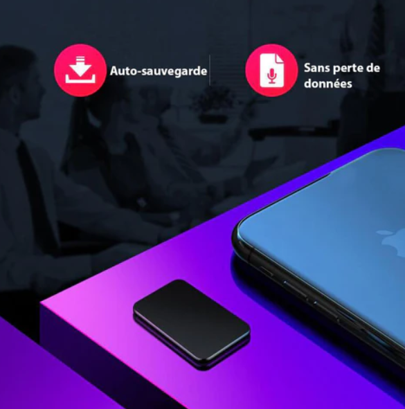 Mini Mikrofon Ultra Kompakt – Høj Kvalitet Lydoptager med Lang Batterilevetid Bonusvis