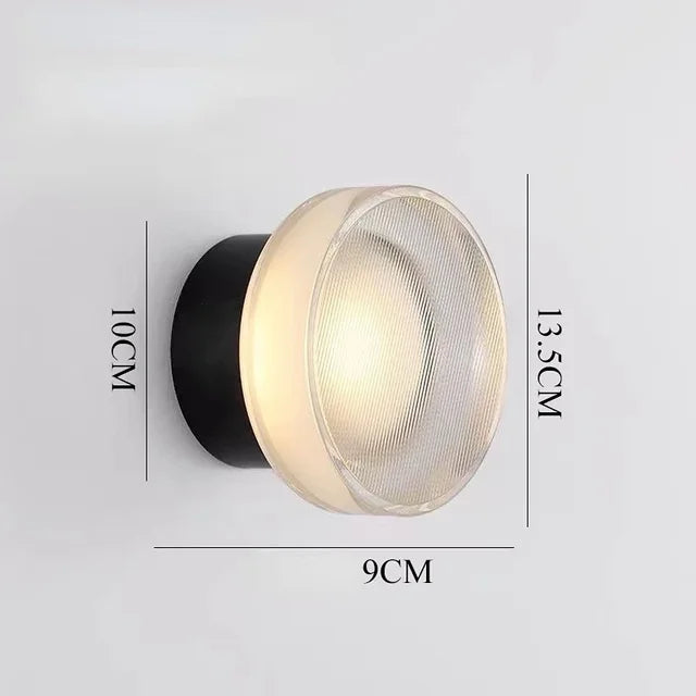 LUMINOVA Ronde Væglampe – Moderne Design og Blød Belysning Sort 3 farver lys Bonusvis