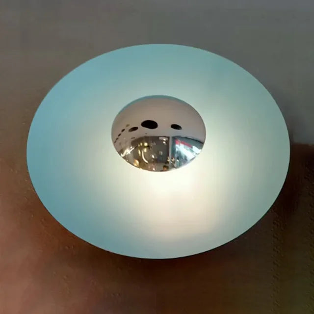 Moderne LED Væglampe med Glasdæksel – Elegant og Energibesparende Belysning Blå Sølv Bonusvis
