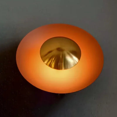 Moderne LED Væglampe med Glasdæksel – Elegant og Energibesparende Belysning Orange Guld Bonusvis