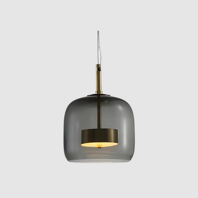 Moderne Loftlamper i Glas og Metal – Justerbar Højde, Sæt med 3 Røget grå 25cm Bonusvis