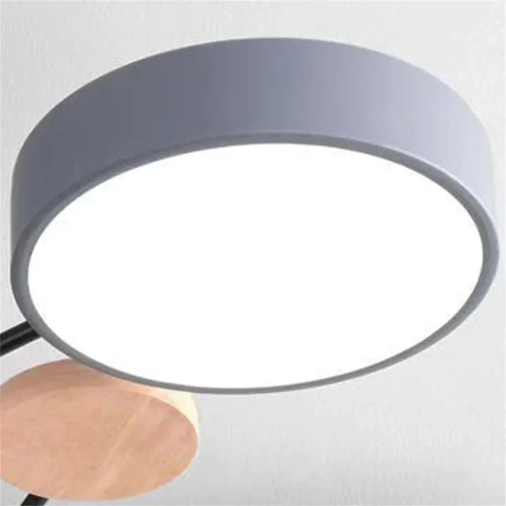 Moderne Geometrisk LED Plafonnier – Metal og Trædesign med Blødt Lys Bonusvis