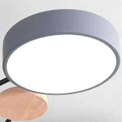 Moderne Geometrisk LED Plafonnier – Metal og Trædesign med Blødt Lys Bonusvis