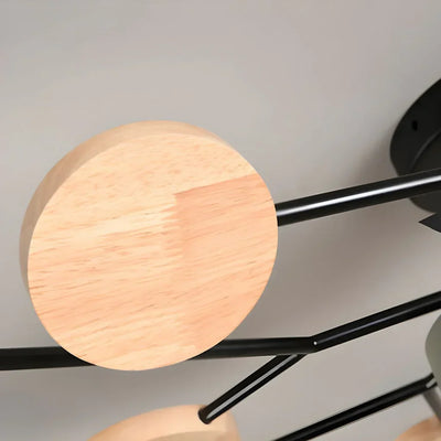 Moderne Geometrisk LED Plafonnier – Metal og Trædesign med Blødt Lys Bonusvis