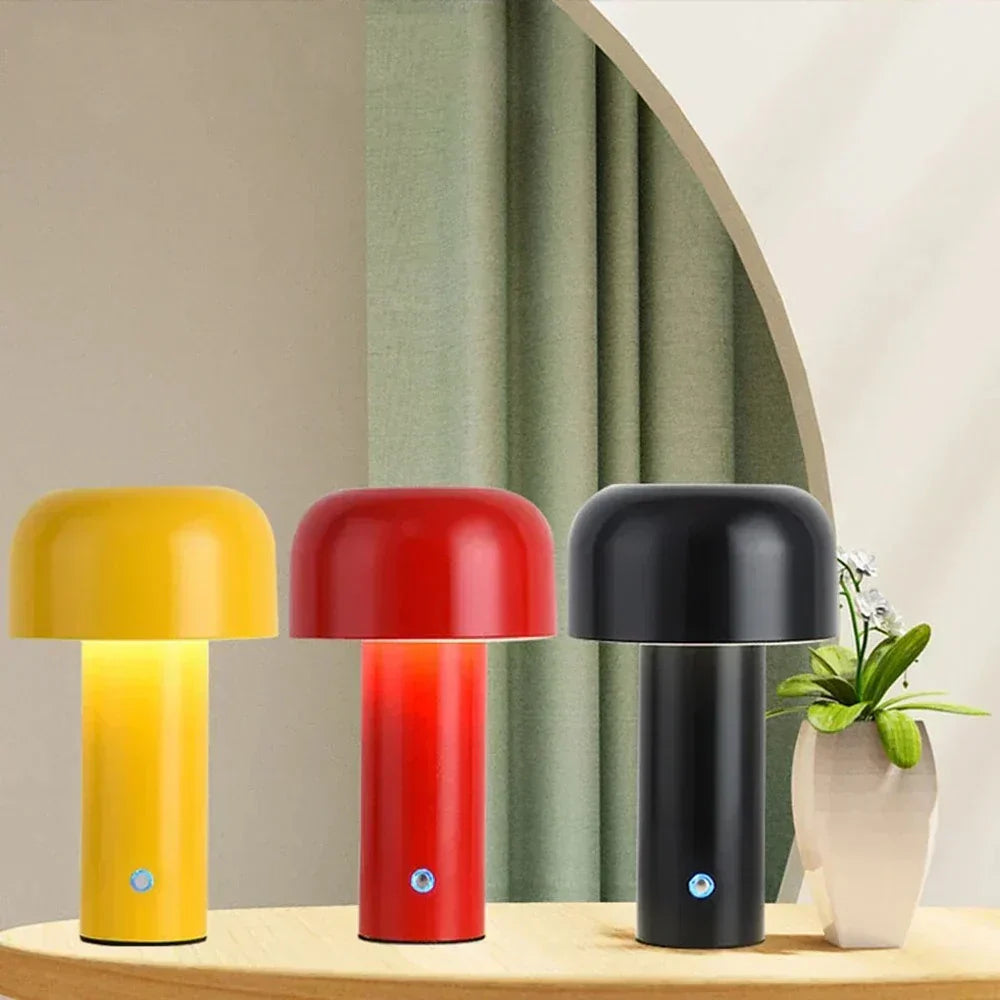 LumiShroom Designlampe – Trådløs LED Bordlampe med Justerbar Lysstyrke Bonusvis