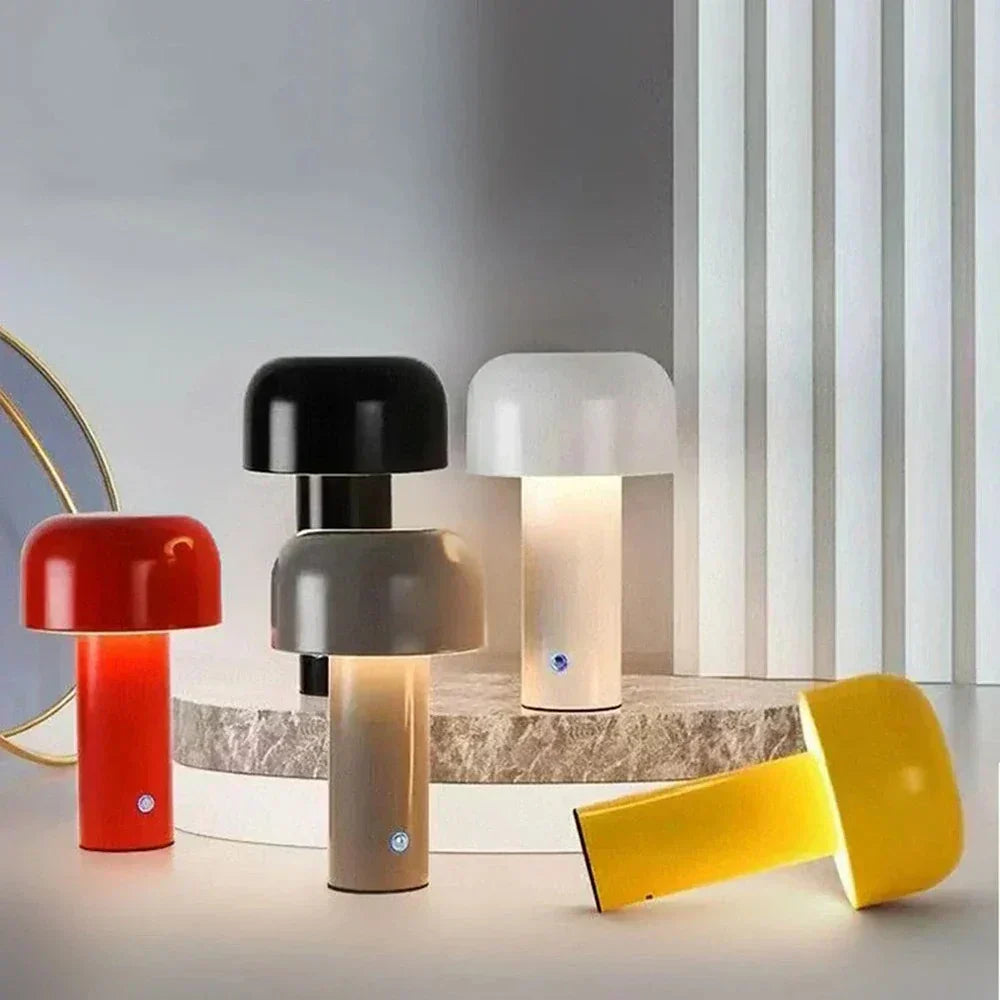 LumiShroom Designlampe – Trådløs LED Bordlampe med Justerbar Lysstyrke Bonusvis