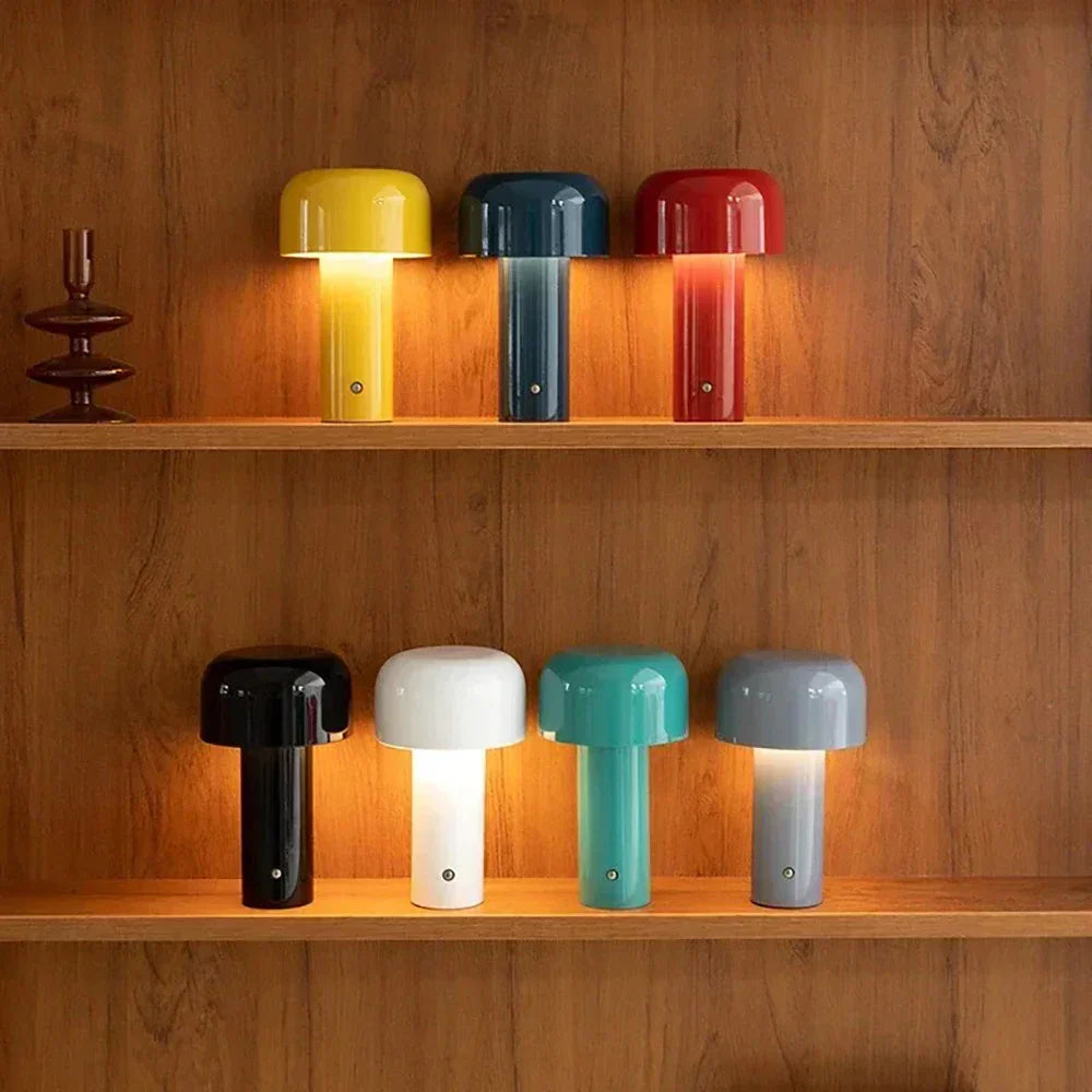 LumiShroom Designlampe – Trådløs LED Bordlampe med Justerbar Lysstyrke Bonusvis