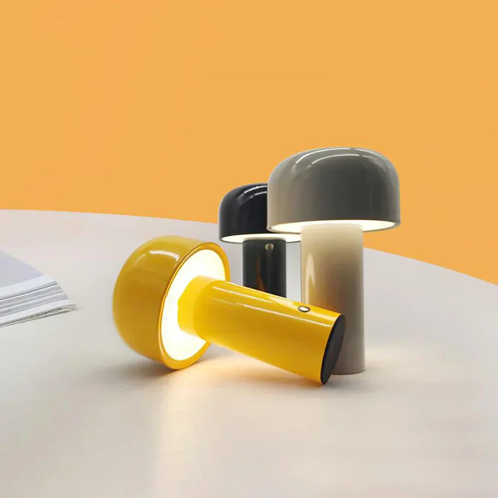 LumiShroom Designlampe – Trådløs LED Bordlampe med Justerbar Lysstyrke Bonusvis