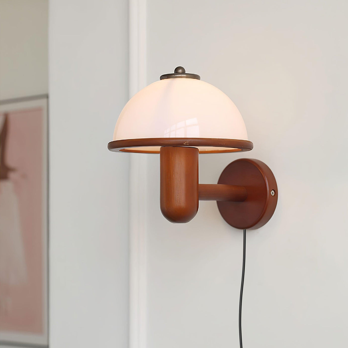 WoodMush Væglampe – Svampeformet LED Lampe i Naturligt Træ Bonusvis