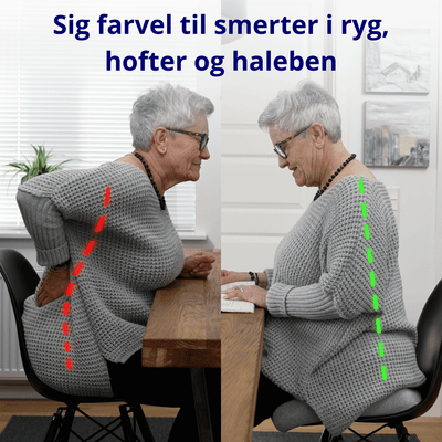 OrthoSeat Siddepude med Memory Skum – Ergonomisk Aflastning til Haleben, Hofter og Ryg Bonusvis