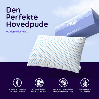 Adaptivo Justerbar Memory Foam Pude – Ergonomisk Hovedpude med Kold og Varm Side Bonusvis