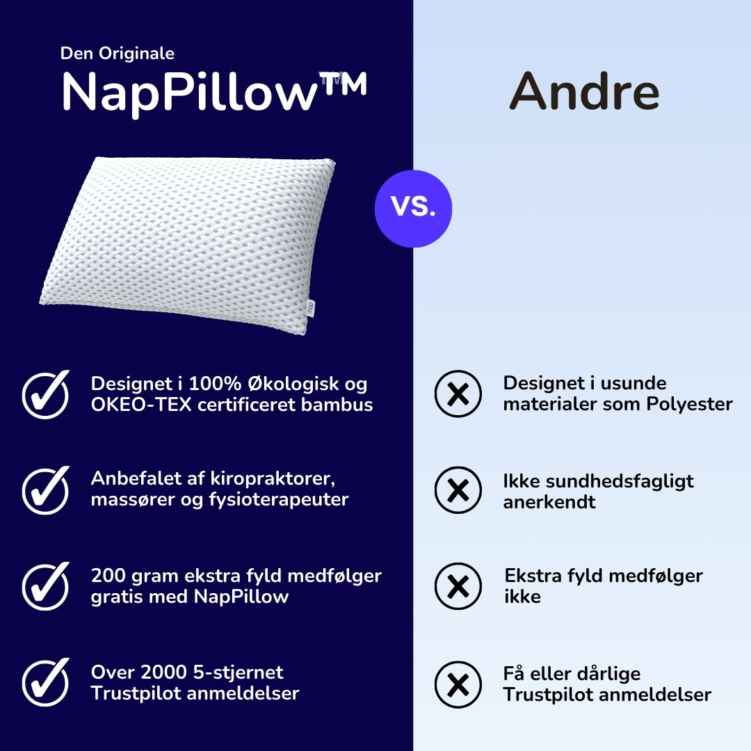 Adaptivo Justerbar Memory Foam Pude – Ergonomisk Hovedpude med Kold og Varm Side Bonusvis