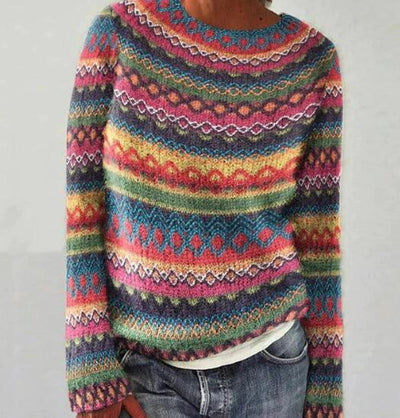 Tidløs Ribstrikket Crewneck Sweater – Komfort og Elegance til Efteråret Multifarvet To Bonusvis