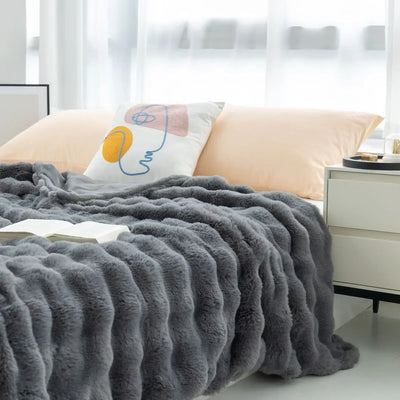 WarmFluff Flannel Plaid – Ekstra Blød og Varm til Dit Hjem Grå Bonusvis