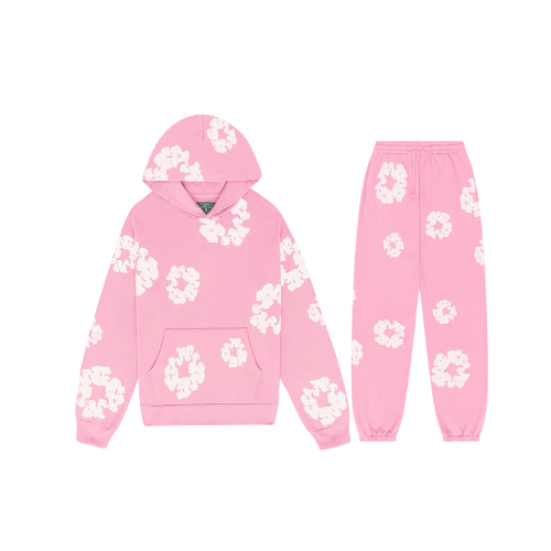 Lunaria Unisex Blomstersæt – Komfortabel Hoodie og Bukser i Åndbart Stof med Blomsterprint Bonusvis