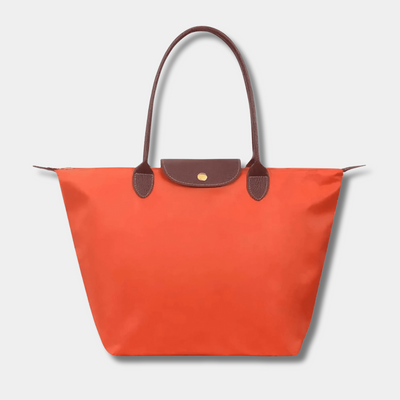 Oxford Skuldertaske – Luksuriøst Design i Oxford Tørklæde og Similicuir Orange Bonusvis